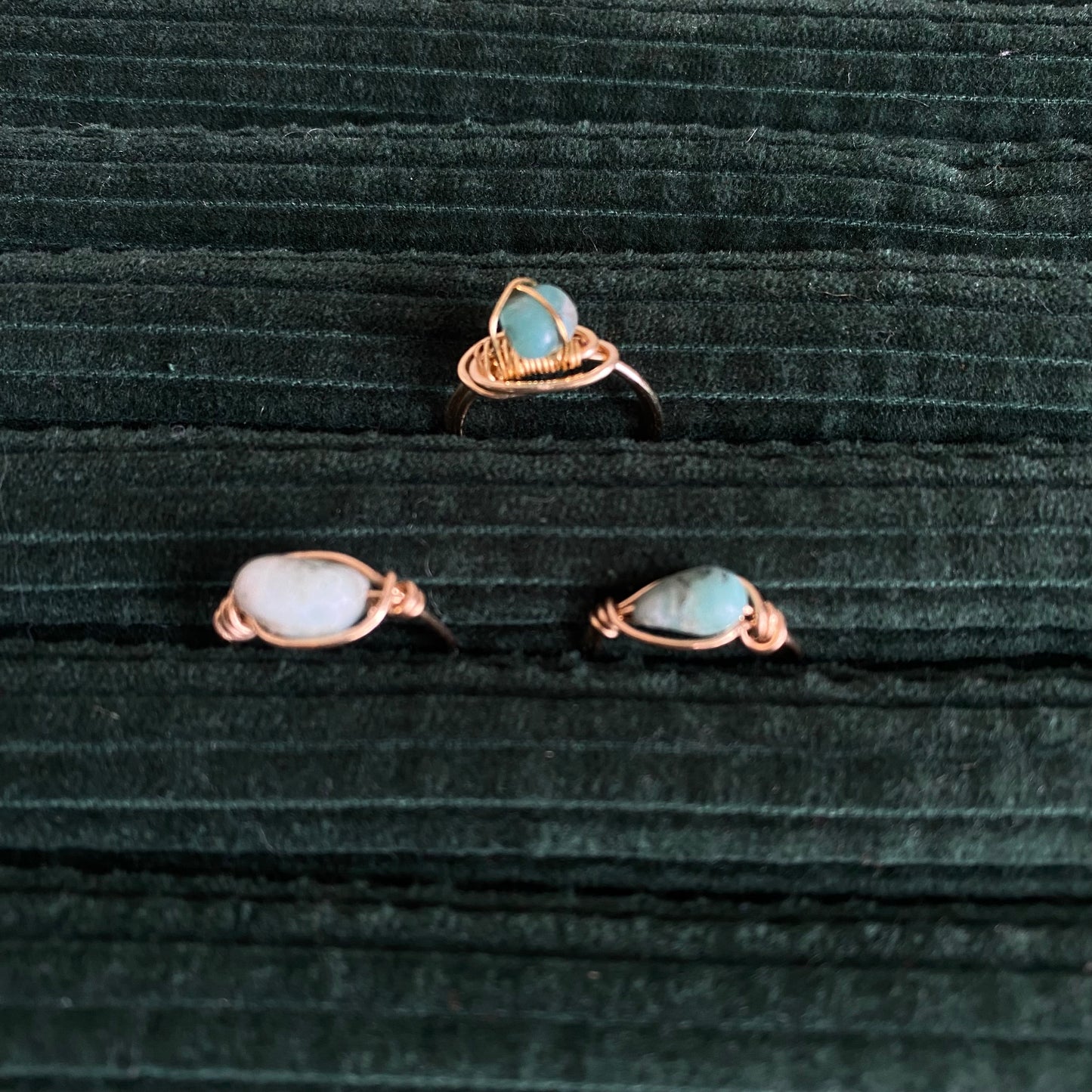 Green Amazonite Gold Ring