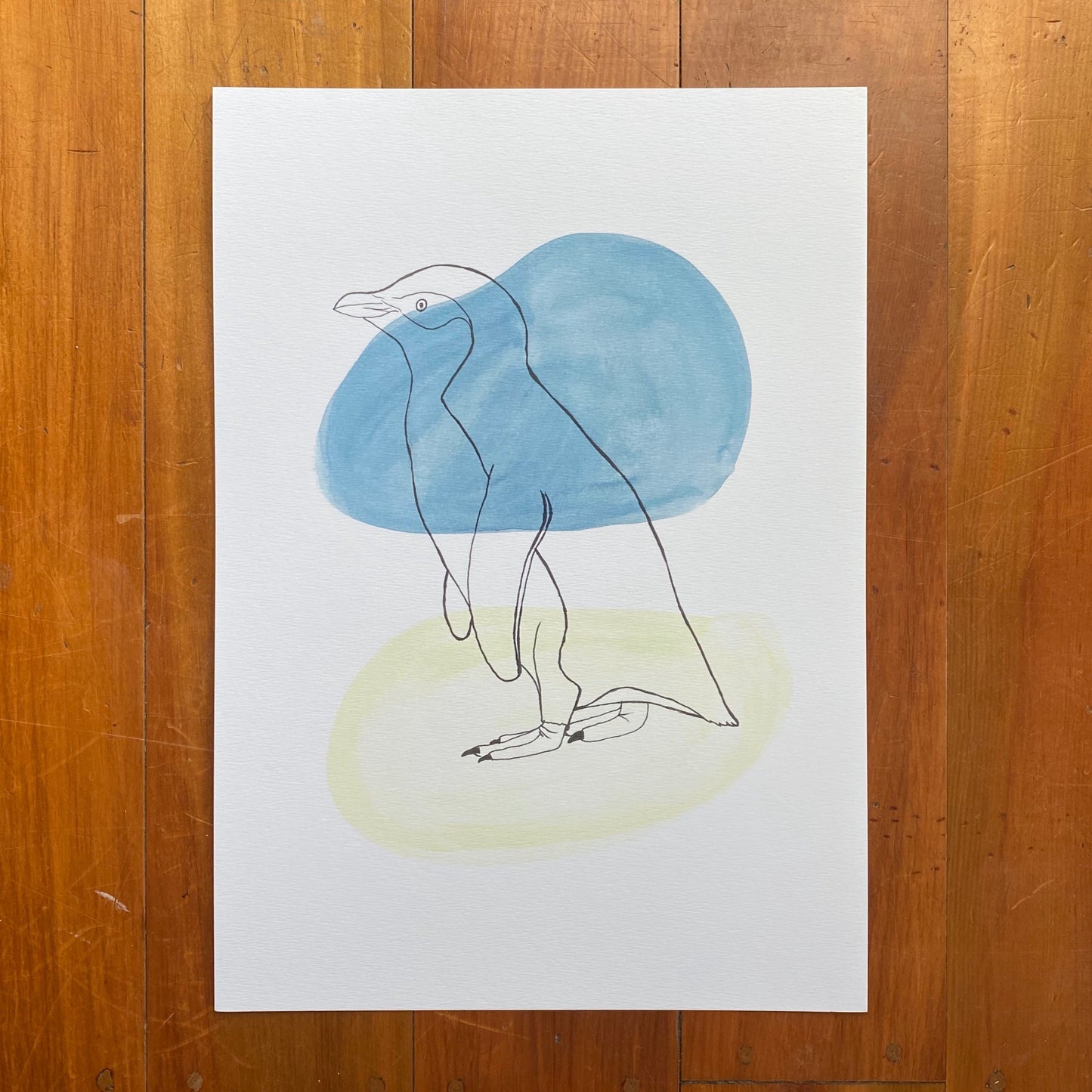 Blue Penguin Art Print