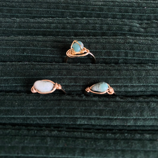 Green Amazonite Gold Ring